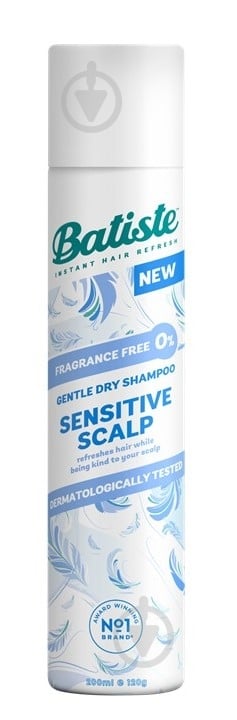 Сухий шампунь Batiste Sensitive без аромату 200 мл - фото 1