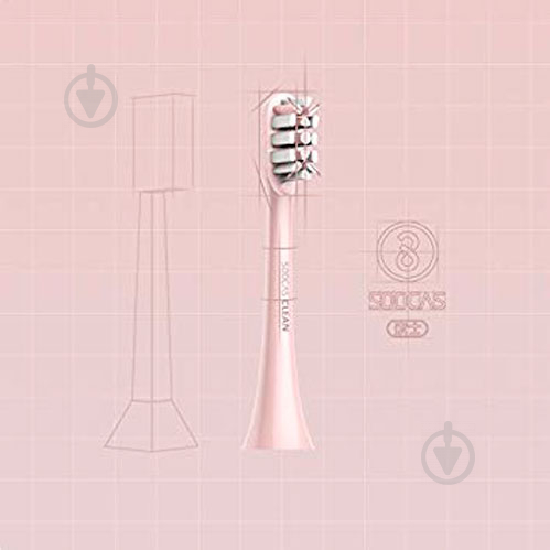 Насадка для электрической зубной щетки Xiaomi MiJia General Toothbrush Head Pink 2 шт. BH01P - фото 5