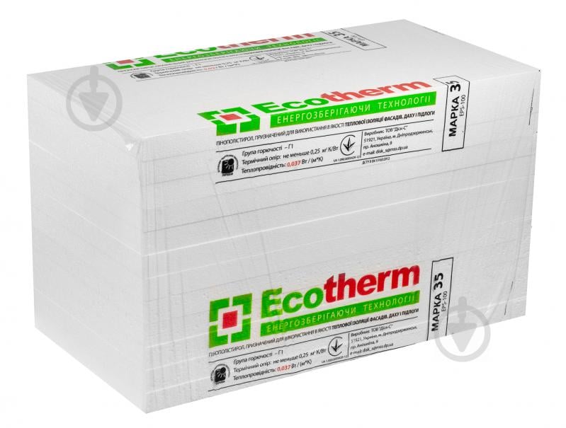 Пінопласт 35 EcoTherm EPS-100 100 мм - фото 1