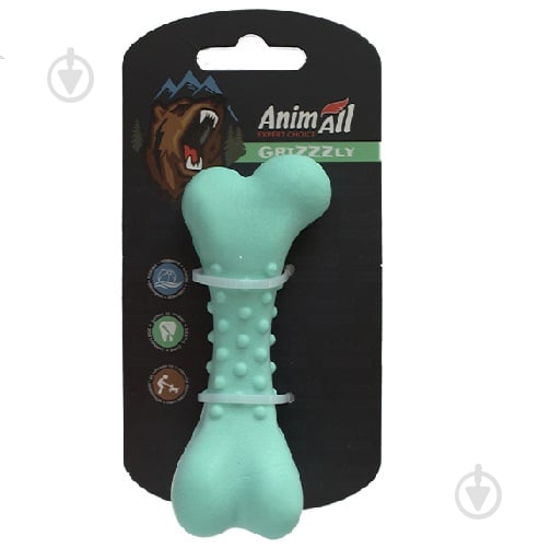 Игрушка для собак AnimAll AGrizZzly Кость mint - фото 1