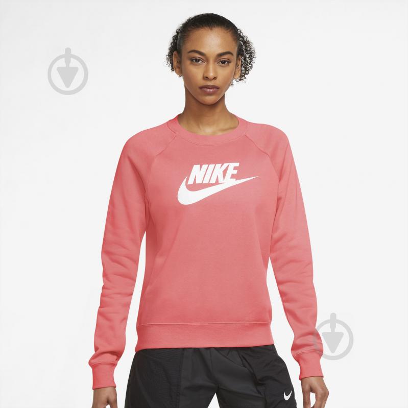 Свитшот Nike W NSW ESSNTL FLC GX CREW BV4112-814 р. L оранжевый - фото 1