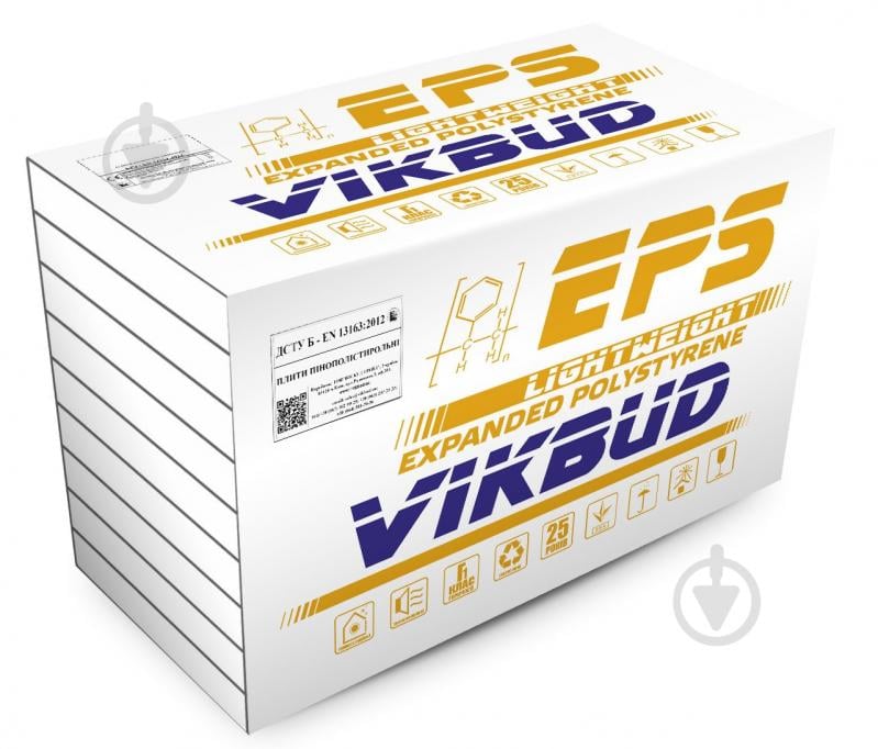 Пінопласт 25 VIKBUD EPS-S Lightweight 100 мм - фото 1 Пінопласт 25 VIKBUD EPS-S Lightweight 100 мм - фото 1