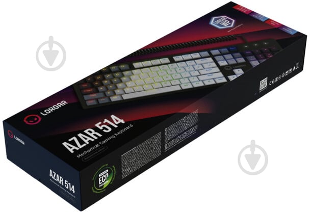 Клавіатура LORGAR Azar 514 RGB EN/UA Gaming Wired (LRG-GK514W-UA) white - фото 10