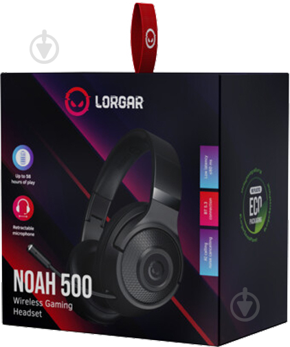 Гарнитура LORGAR Noah 500 Wireless Gaming black (LRG-GHS500) - фото 7