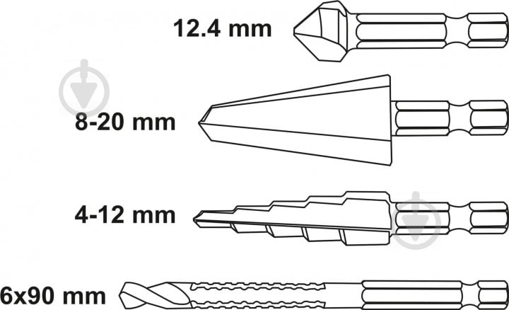 Свердло YATO 6-20 мм 4 шт. YT-44705 - фото 5