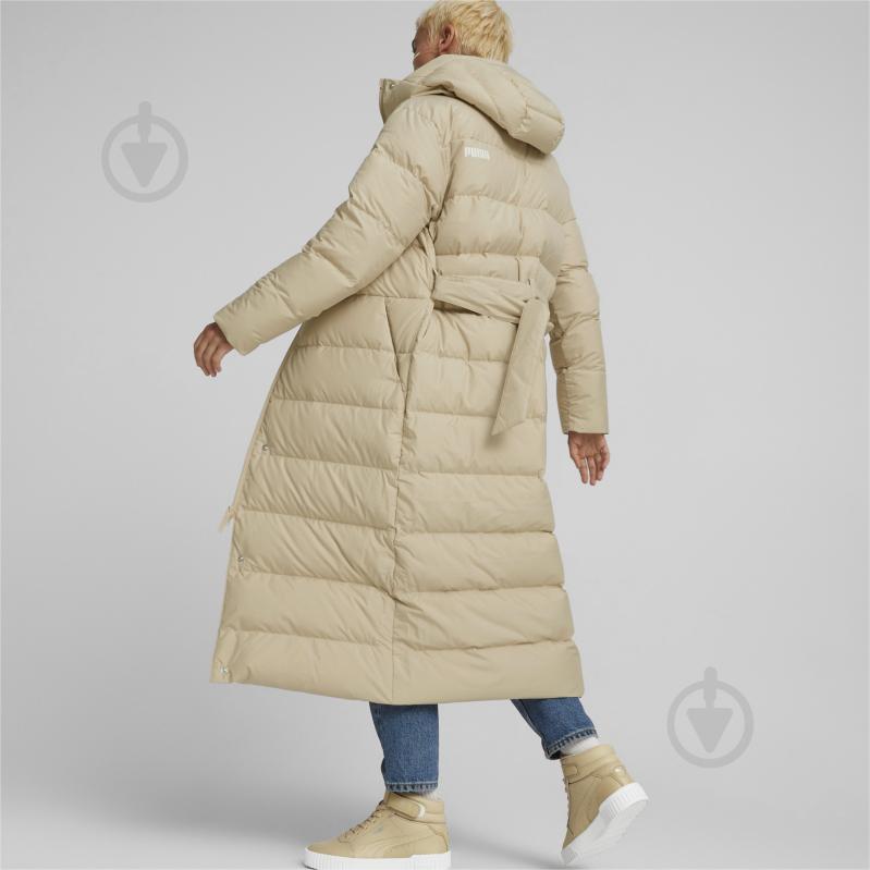 Пальто женская зимняя Puma LONG HOODED DOWN COAT 84935867 р.L бежевая - фото 4