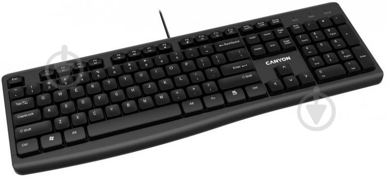 Клавіатура Canyon KB-50 Slim ENG/UKR (CNE-CKEY5) black - фото 2