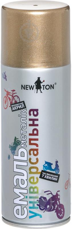 Емаль аерозольна універсальна Металік New Ton золотистий 400 мл - фото 1