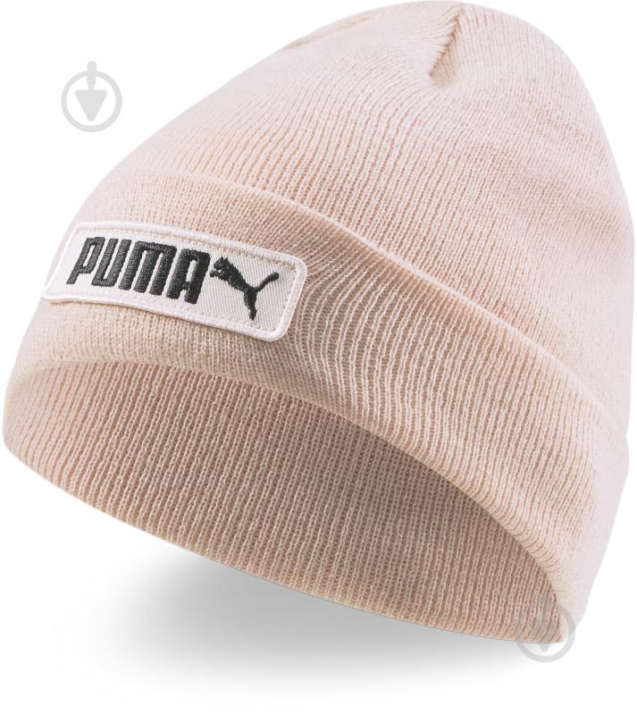 Шапка Puma PUMA CLASSIC CUFF BEANIE JR 2346204 р.one size пудра - фото 1