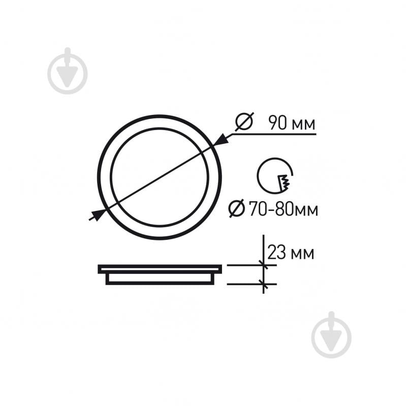 Светильник точечный Eurolamp 5 Вт 4000 К черный LED-DLR-5/4(new)(black) - фото 3