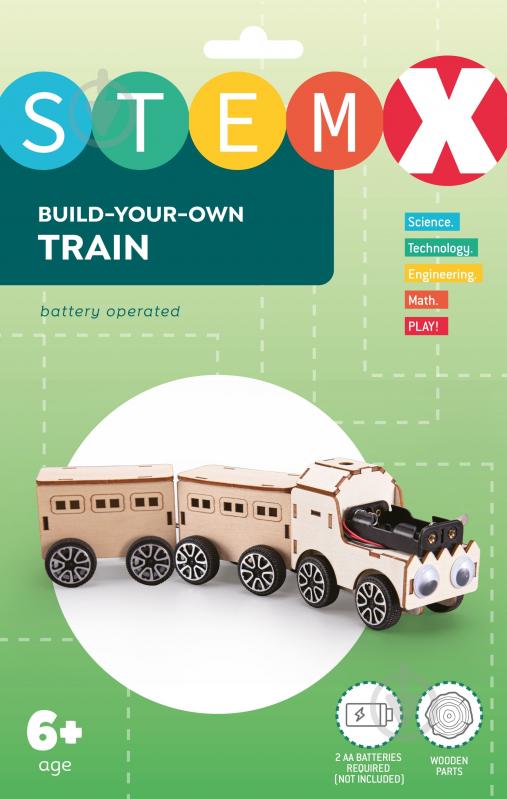 Конструктор деревянный Steam Поезд 7143403 - фото 1