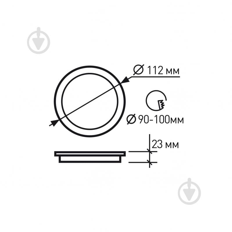 Світильник точковий Eurolamp 9 Вт 4000 К чорний LED-DLR-9/4(new)(black) - фото 3