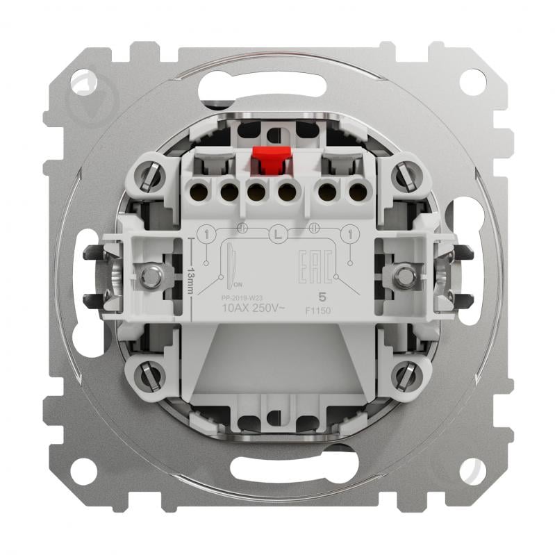 Выключатель двухклавишный двухклавишный Schneider Electric Sedna Design без подсветки алюминий SDD113105 - фото 3