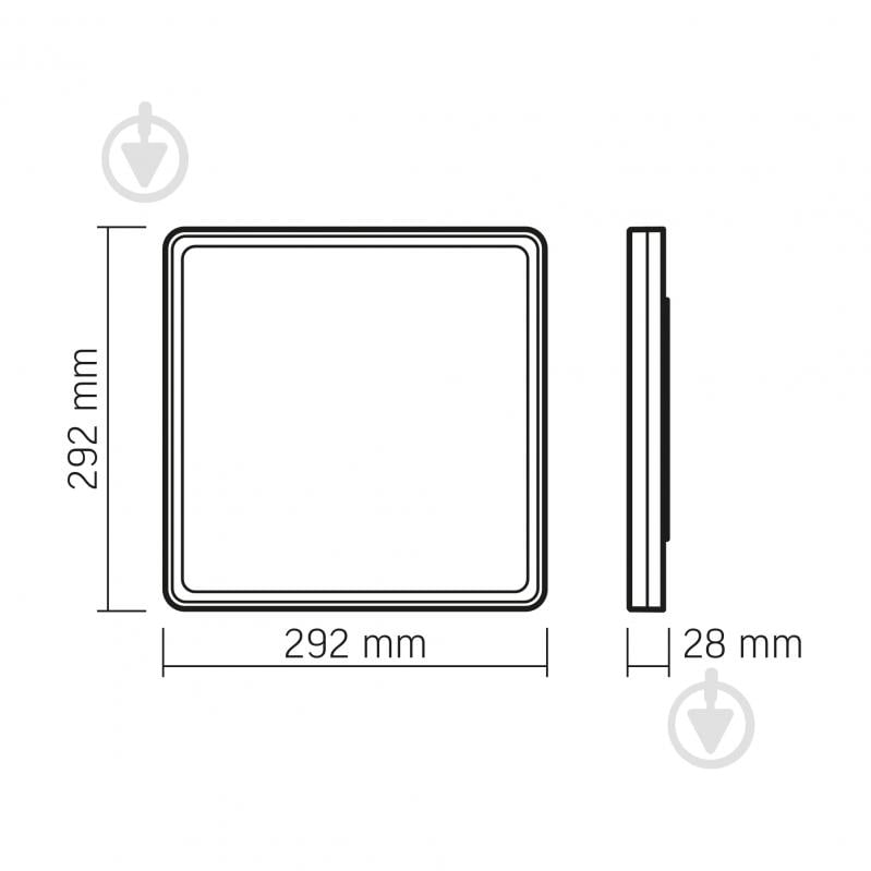 Світильник настінно-стельовий Videx квадратний 24 Вт чорний 4000 К 27853 - фото 6
