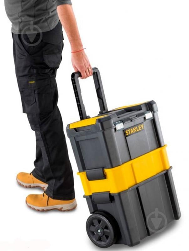 Ящик для инструментов Stanley Essential Rolling Workshop 3 в 1 STST1-80151 - фото 14