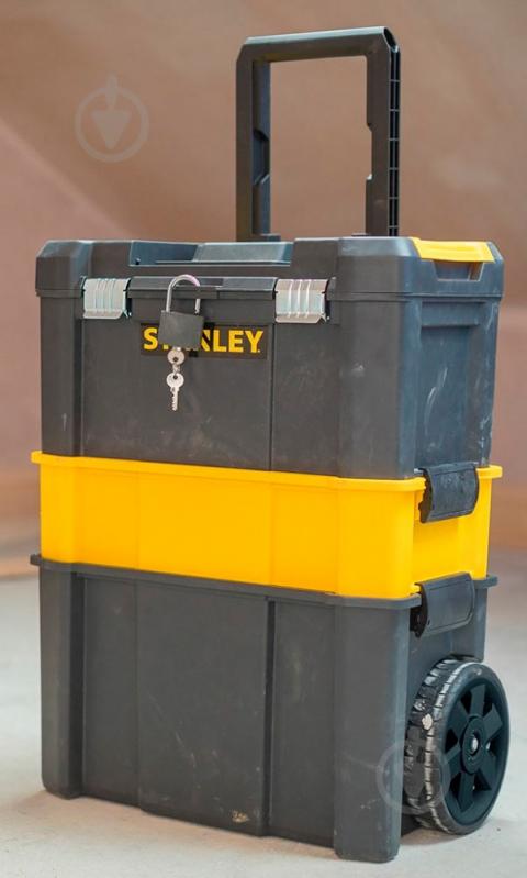Ящик для инструментов Stanley Essential Rolling Workshop 3 в 1 STST1-80151 - фото 6