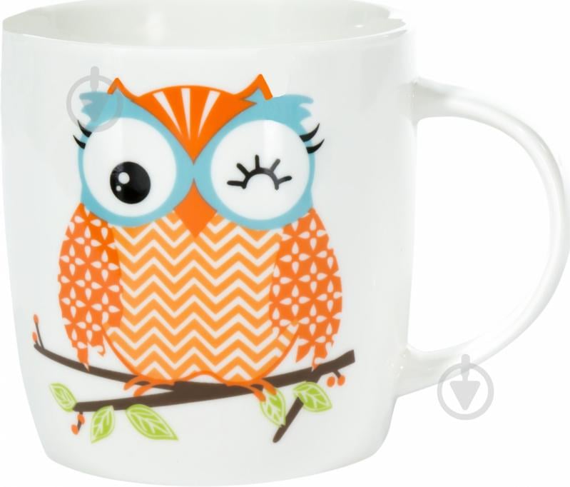 Чашка Keramia Сова 415 мл оранжевая 21-272-010 - фото 1