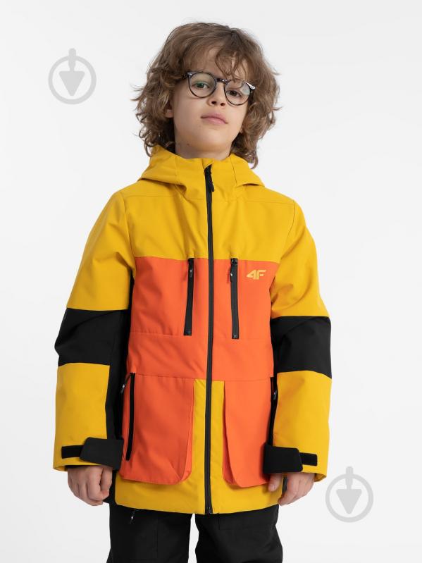 Куртка для мальчиков 4F TECHNICAL JACKET M301 4FJAW23TTJAM301-71S желтая - фото 1 Куртка для мальчиков 4F TECHNICAL JACKET M301 4FJAW23TTJAM301-71S желтая - фото 1