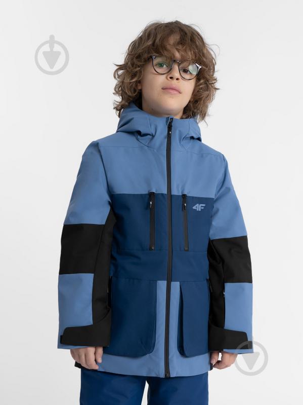 Куртка для хлопчиків 4F TECHNICAL JACKET M301 4FJAW23TTJAM301-33S блакитна - фото 1 Куртка для хлопчиків 4F TECHNICAL JACKET M301 4FJAW23TTJAM301-33S блакитна - фото 1