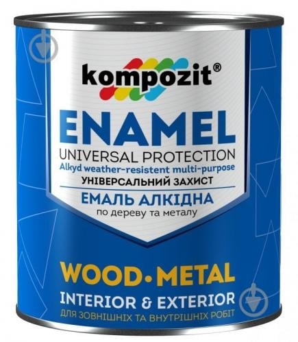 Эмаль Kompozit алкидная ПФ-115 черный глянец 0,25 кг - фото 1 Эмаль Kompozit алкидная ПФ-115 черный глянец 0,25 кг - фото 1