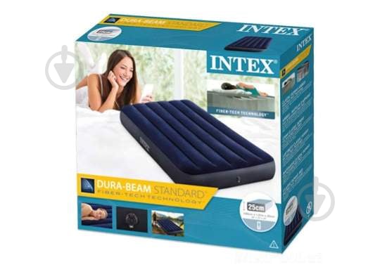 Ліжко надувне Intex 191х99 см синій - фото 3