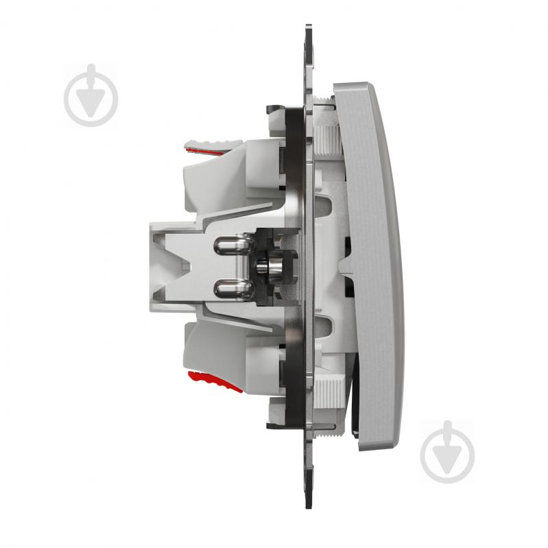 Переключатель одноклавишный проходной одноклавишный Schneider Electric Sedna Design без подсветки алюминий SDD113107 - фото 6