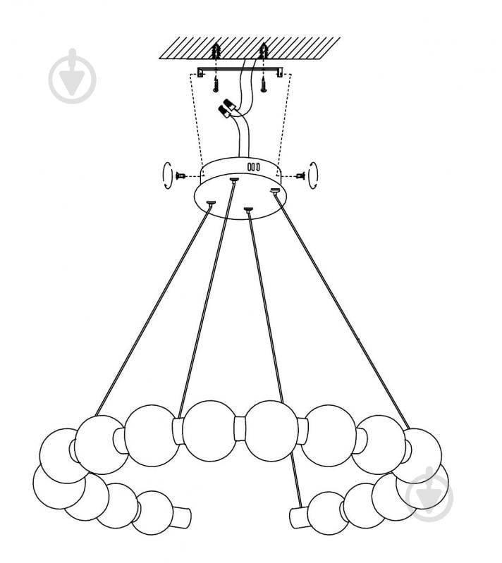 Люстра Sensio Chinon LED 48 Вт сірий ALPL-PLA10 - фото 3