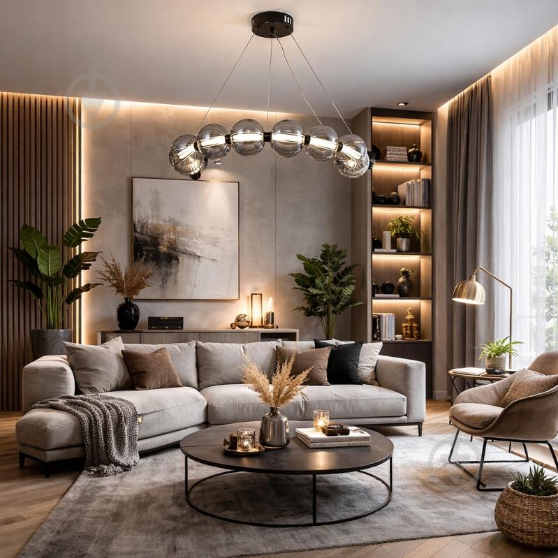 Люстра светодиодная Sensio Chinon 48 Вт хром ALPL-PLA10 - фото 6