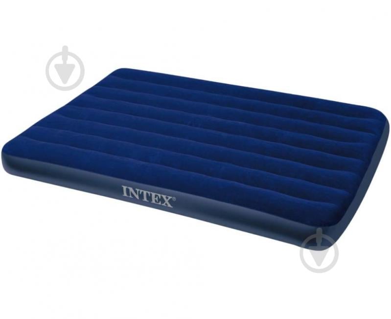 Кровать надувная Intex 191х137 см синий - фото 2