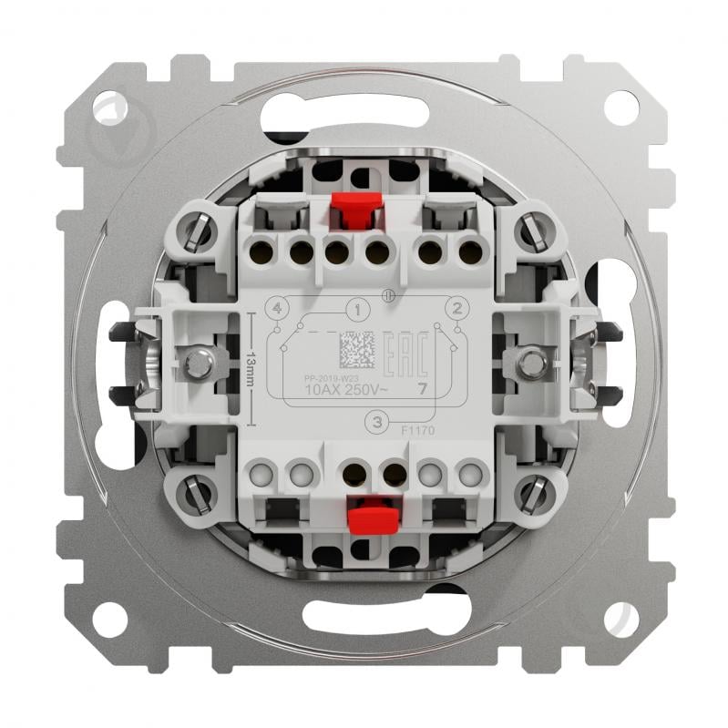 Перемикач одноклавішний перехресний одноклавішний Schneider Electric Sedna Design без підсвітки чорний SDD114107 - фото 2