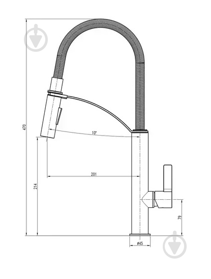 Смеситель для кухни TOPAZ TS 8818-0 - фото 4