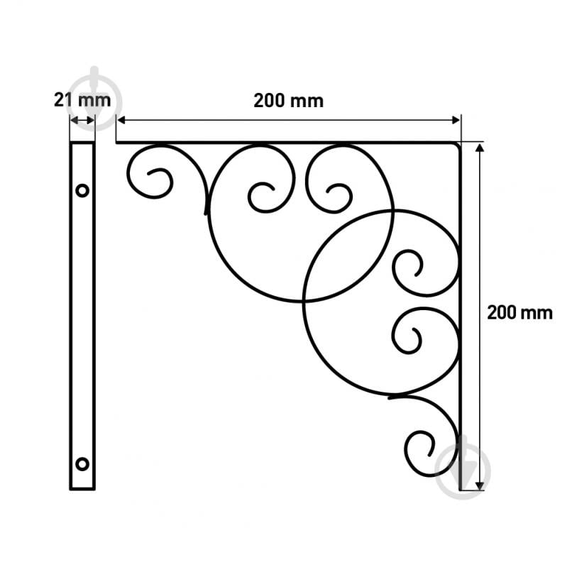 Кронштейн Larvij Фиоре белый L7655WH - фото 7