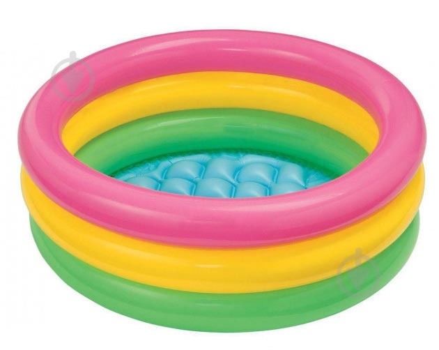 Бассейн Intex 57107, детский 61-15см, радуга - фото 1