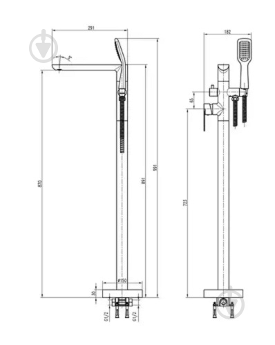 Смеситель для ванны TOPAZ 07113-H36 - фото 4