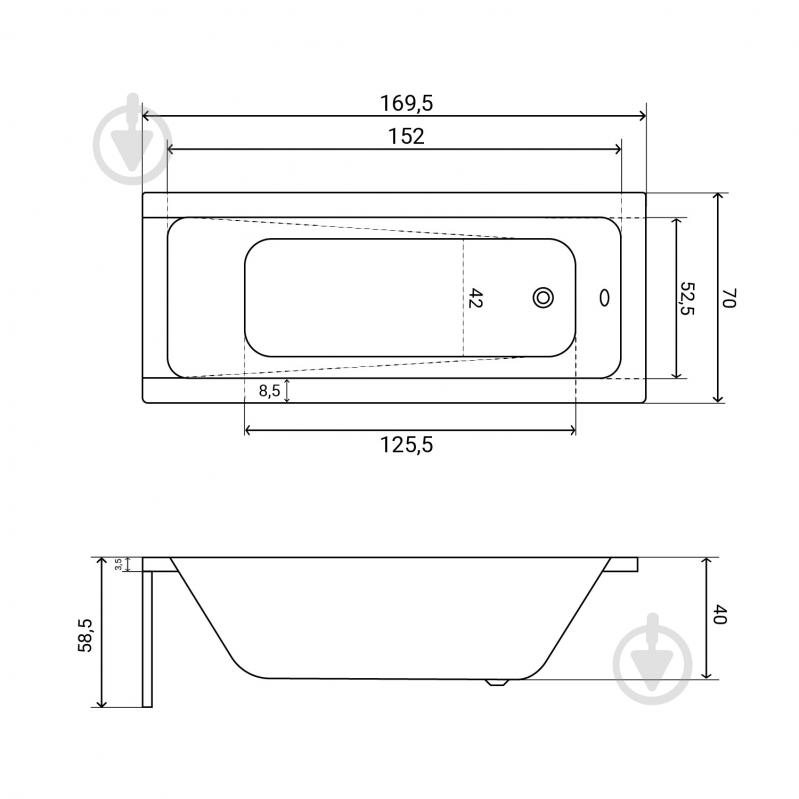 Ванна акрилова Helmken Rivana 35S103N118 169,5х70 см комплект 4 в 1 - фото 19 Ванна акрилова Helmken Rivana 35S103N118 169,5х70 см комплект 4 в 1 - фото 19