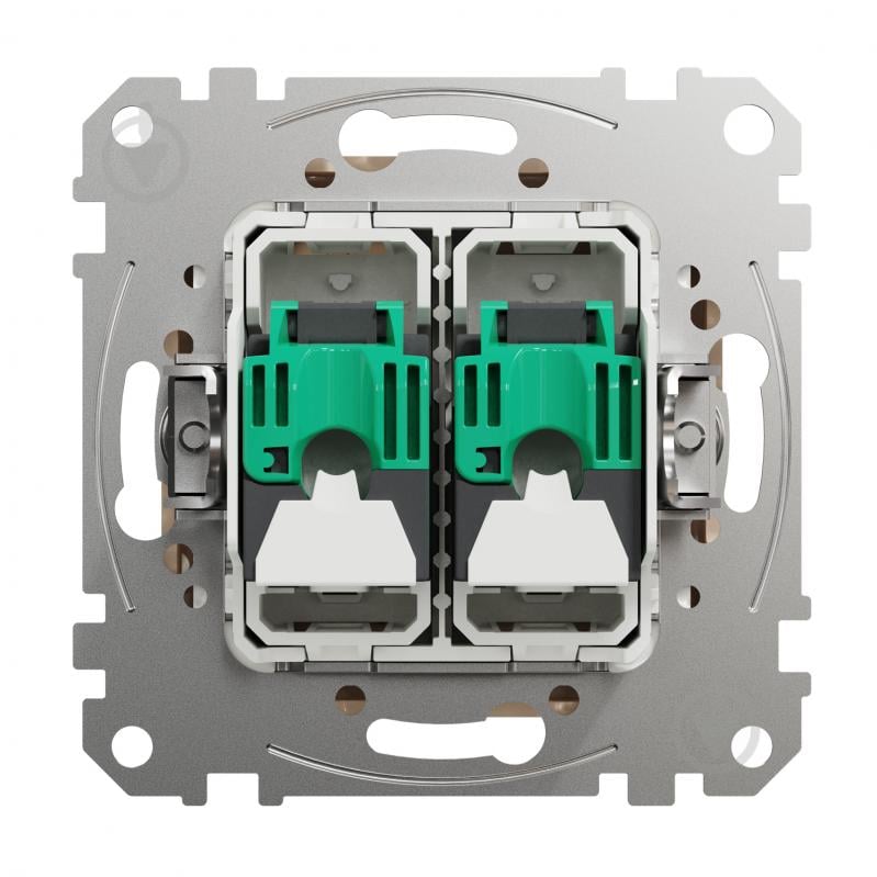 Розетка компьютерная двойная без заземления Schneider Electric Sedna Design RJ45 категория 5E UTP бежевый SDD112452 - фото 4