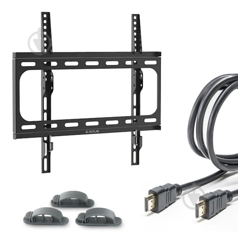 Крепление для телевизора Acclab фиксированные 26"-75" черный - фото 1