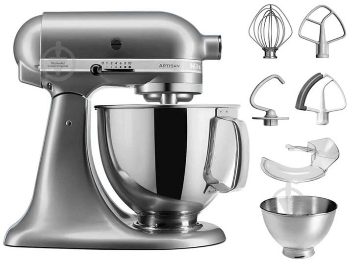 Кухонна машина KitchenAid 5KSM175PSECU Artisan 4,8 л сріблястий - фото 3