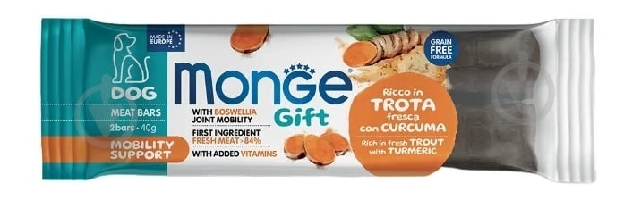 Лакомство Monge Gift mobility support форель с босвелией 40 г - фото 1