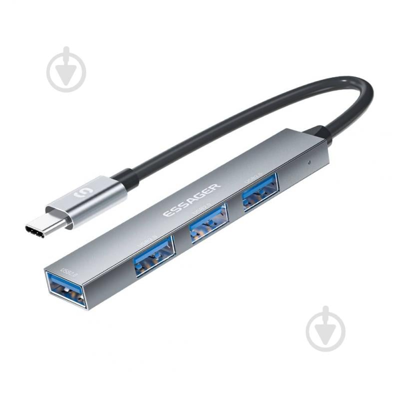 USB-хаб Essager Fengyang 4 in 1 Splitter USB-C port (EHBC04-FY10-P) - фото 1