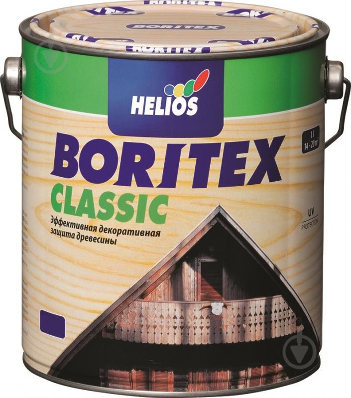 Лазурь Helios Boritex Classic 1 бесцветный мат 0,75 л - фото 2