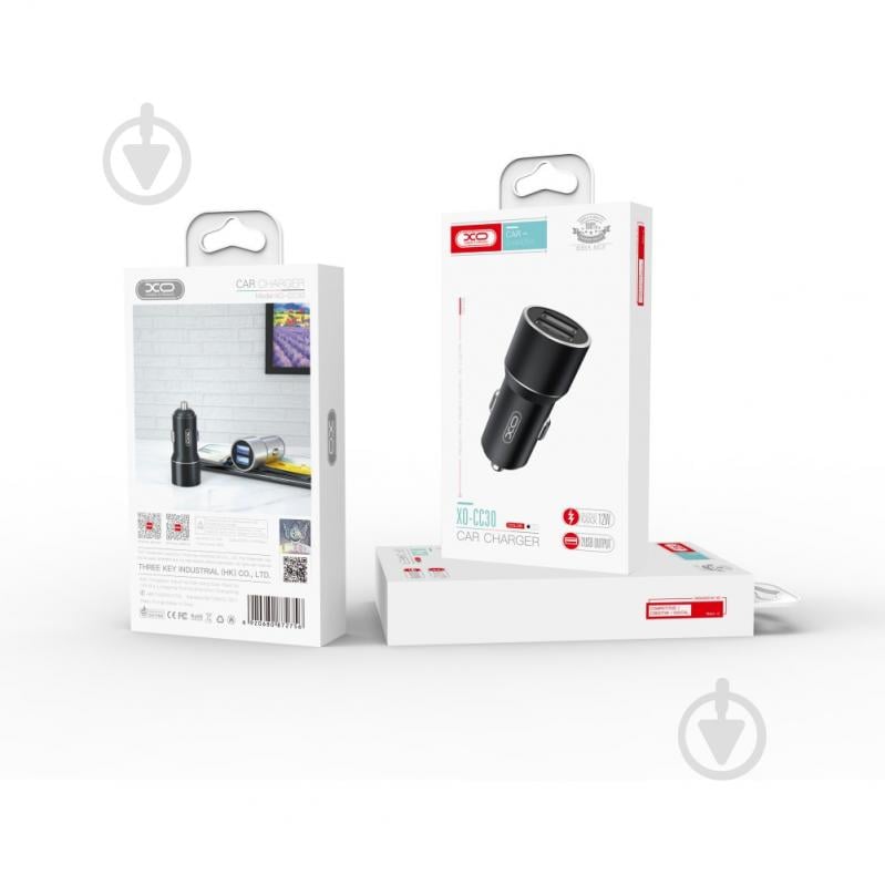 Автомобильное зарядное устройство Xo CC30 Metal Car Charger Black (6920680872756) - фото 3 Автомобильное зарядное устройство Xo CC30 Metal Car Charger Black (6920680872756) - фото 3