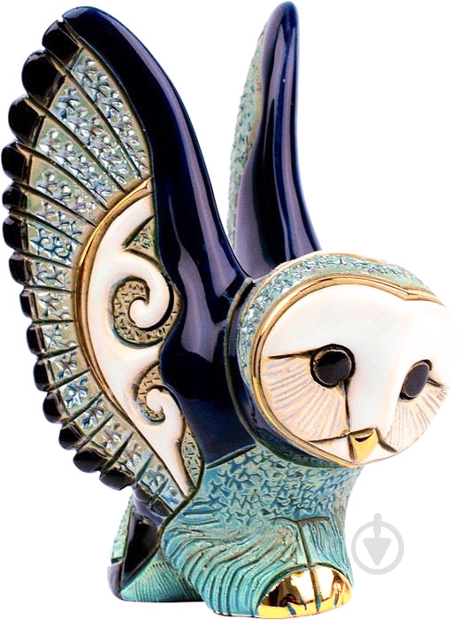 Фигурка De Rosa Rinconada Small Wildlife сова Dr002sw-11 13х10 см синий с голубым - фото 1