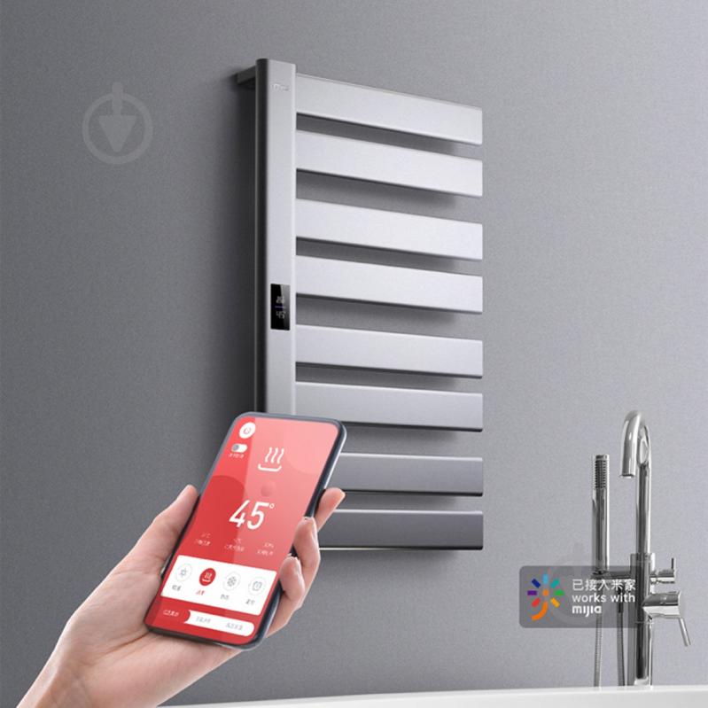 Смарт-сушилка электрическая O'WS Temperature Electric Towel Rack NEX2 (Silver) - фото 5 Смарт-сушилка электрическая O'WS Temperature Electric Towel Rack NEX2 (Silver) - фото 5
