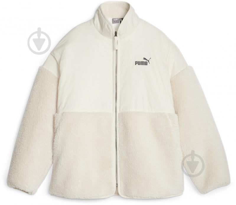 Куртка женская Puma SHERPA HYBRID JACKET 67537187 р.XS бежевая - фото 1