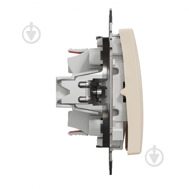 Переключатель проходной двухклавишный Schneider Electric Sedna Design без подсветки кремовый SDD112108 - фото 6