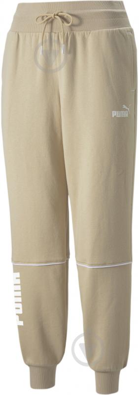 Брюки Puma PUMA POWER COLORBLOCK HIGH-WAIST PANTS FL CL 84995467 р. L бежевый - фото 1