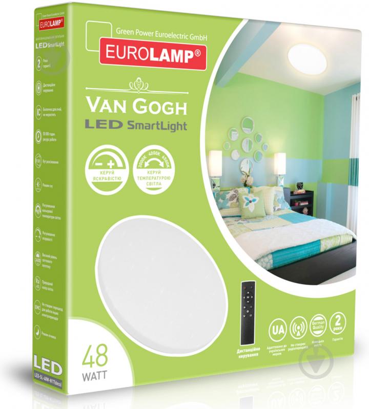 Світильник світлодіодний Eurolamp Smart Light Van Gogh із пультом ДК 48 Вт білий 3000-6500 К - фото 5