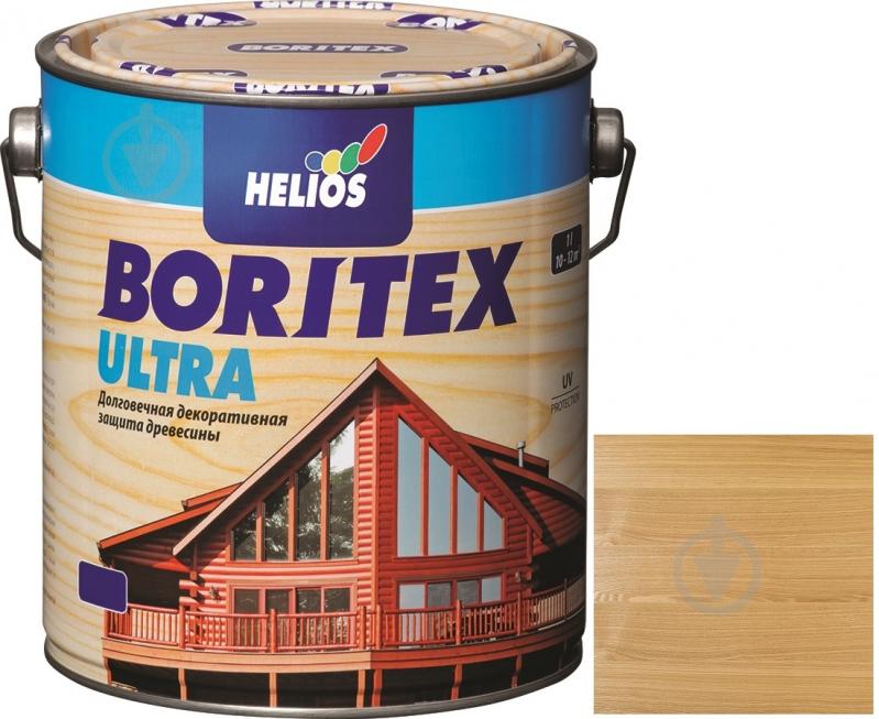 Лазур Helios Boritex Ultra 1 безбарвний шовковистий мат 0,75 л - фото 1