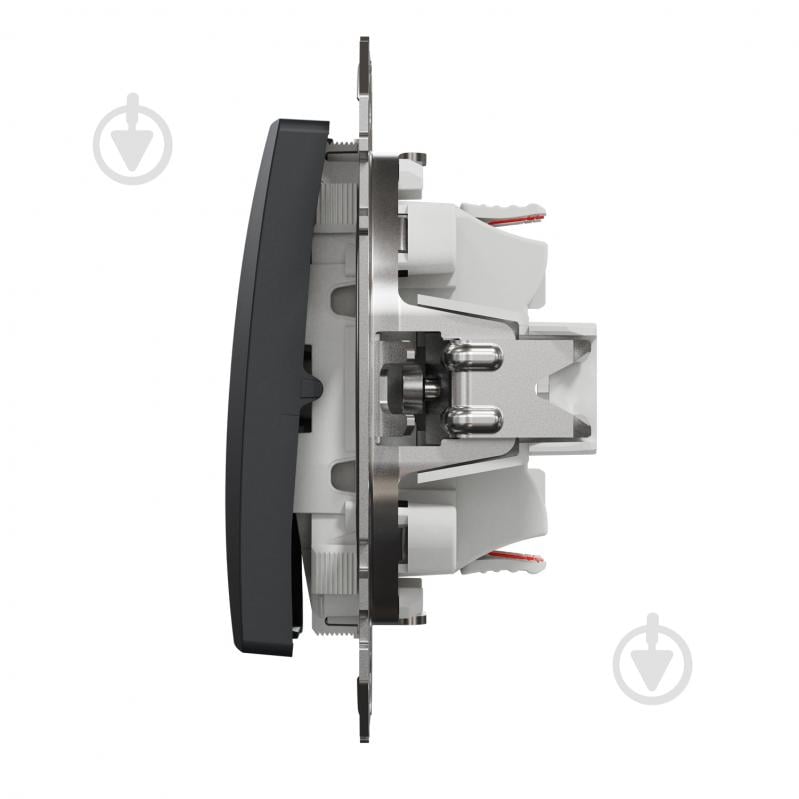 Переключатель двухклавишный проходной двухклавишный Schneider Electric Sedna Design без подсветки черный SDD114108 - фото 5